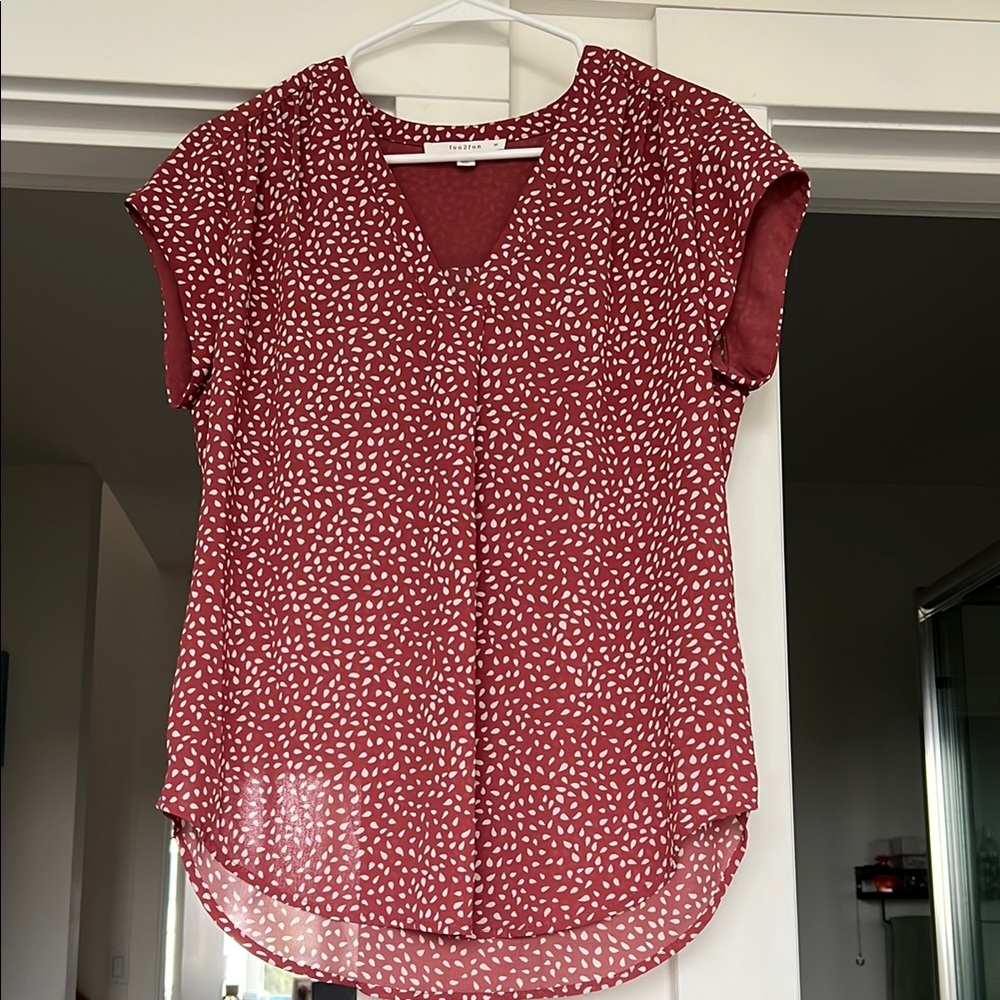 Women's Mauve Polka Dot Blouse
